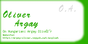 oliver argay business card